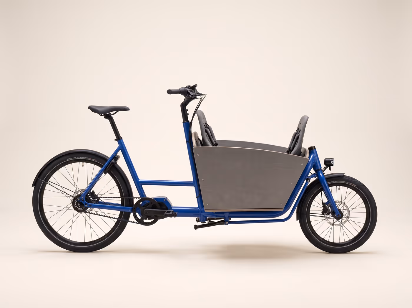 Kavalier K1 — biporteur électrique, cadre cobalt, vue de profil